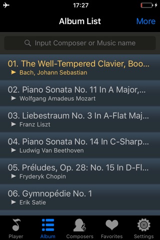 piano music collection - by composer Dvorak Verdi screenshot 3