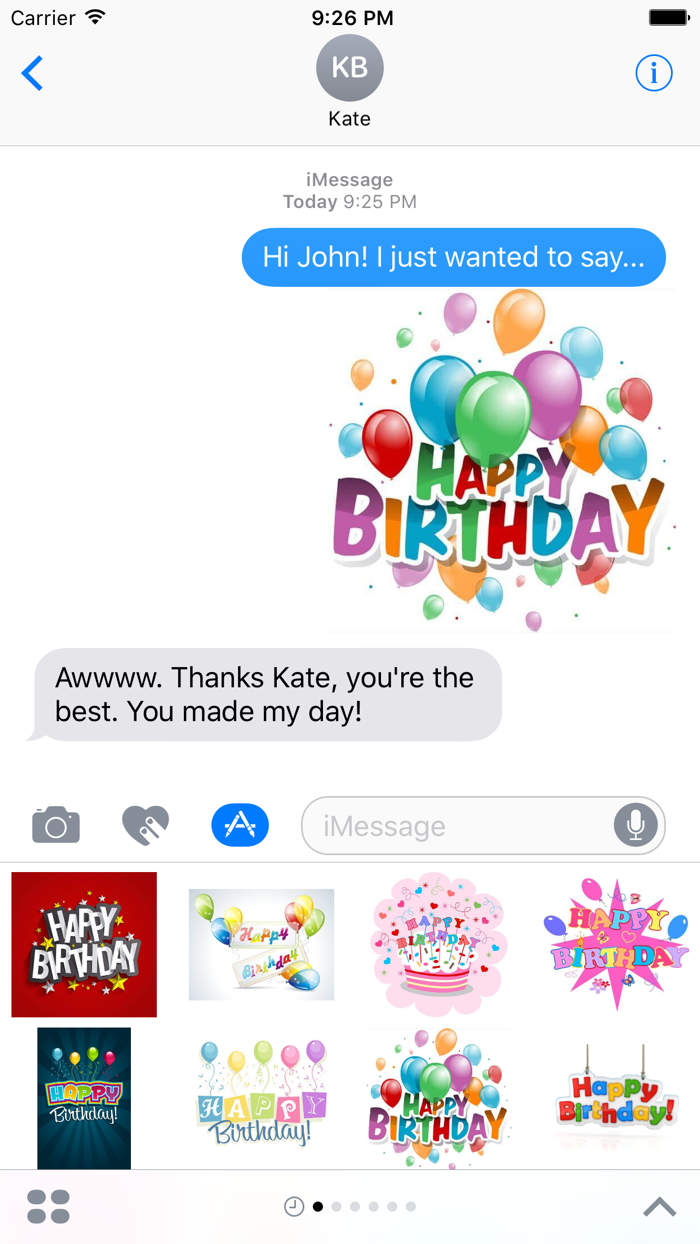 Happy Birthday Stickers