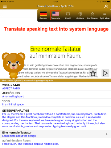 SpeakGerman 2 (8 German Text-to-Speech) screenshot 3
