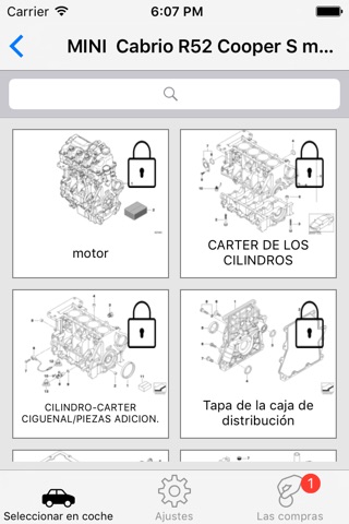 Parts and diagrams for MINI screenshot 2