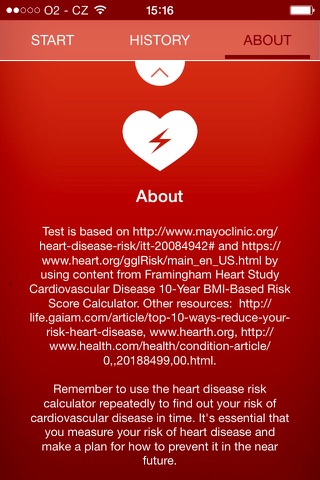 Heart Test - risk calculator of heart attack - náhled