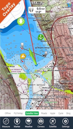 Lake Macbride IOWA HD GPS fishing chart 