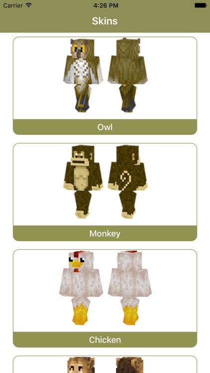 Animal Skins for Minecraft PE - Cape Skins MCPE