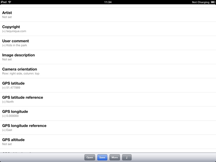 Exif Editor (iPad Edition)