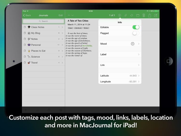 MacJournal for iPad screenshot-3