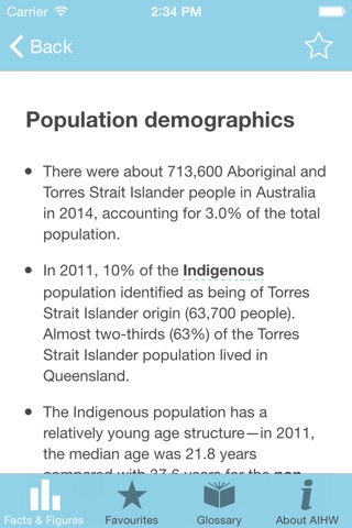 Indigenous Health and Welfare Statistics screenshot 3