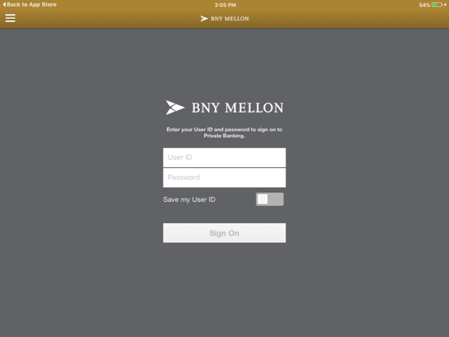 BNYMellon Private Banking iPad