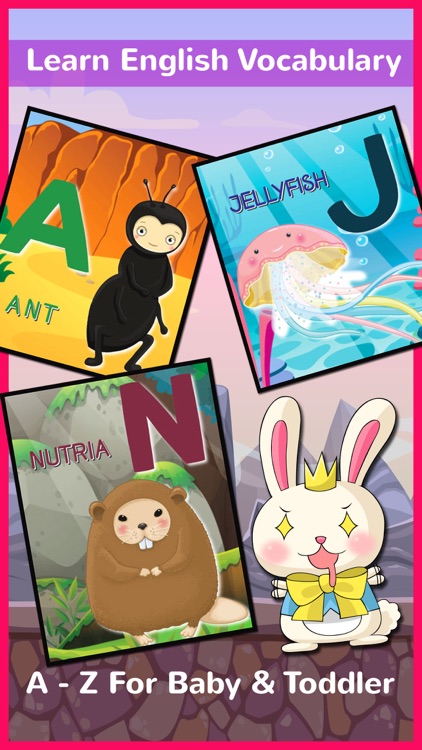 ABC Animals Flashcards Preschool English Learning screenshot-3