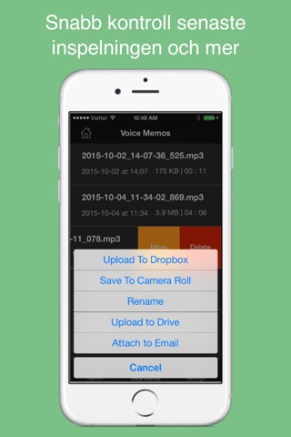 Mp3 Recorder (PRO) - mp3 voice memo, playback, share screenshot 2