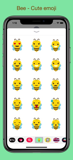 Bee emoji - Animal smiley pack(圖1)-速報App