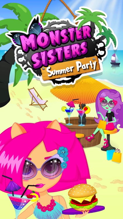 Monster Sisters Summer Party – Holiday Makeover screenshot-0