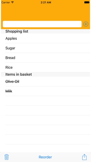 Basic Shopping List