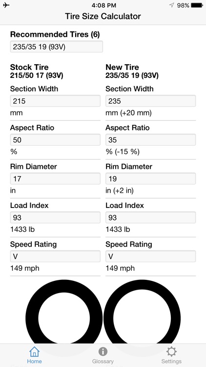 Tire Size Calculator