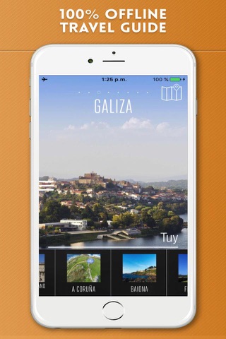 Galicia Travel Guide with Offline City Street Map - náhled
