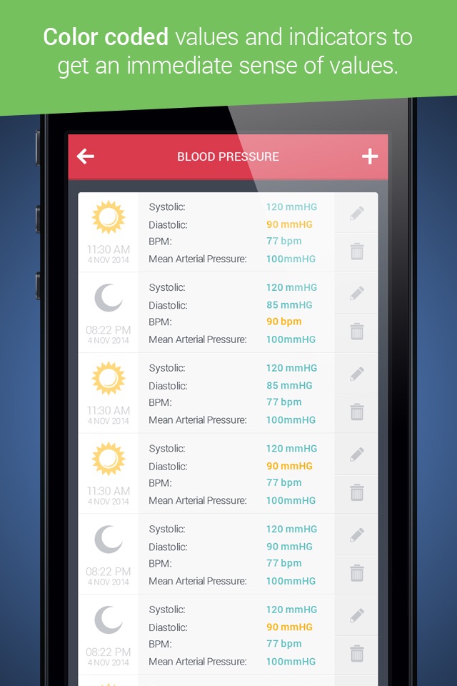 Health Tracker & Manager for iPhone - Personal Healthbook App for Tracking Blood Pressure BP, Glucose & Weight BMI screenshot 2