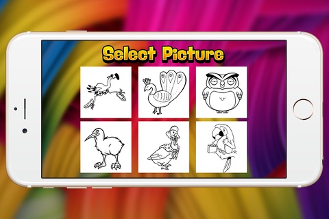 wing animal coloring book peacock show for kid screenshot 2