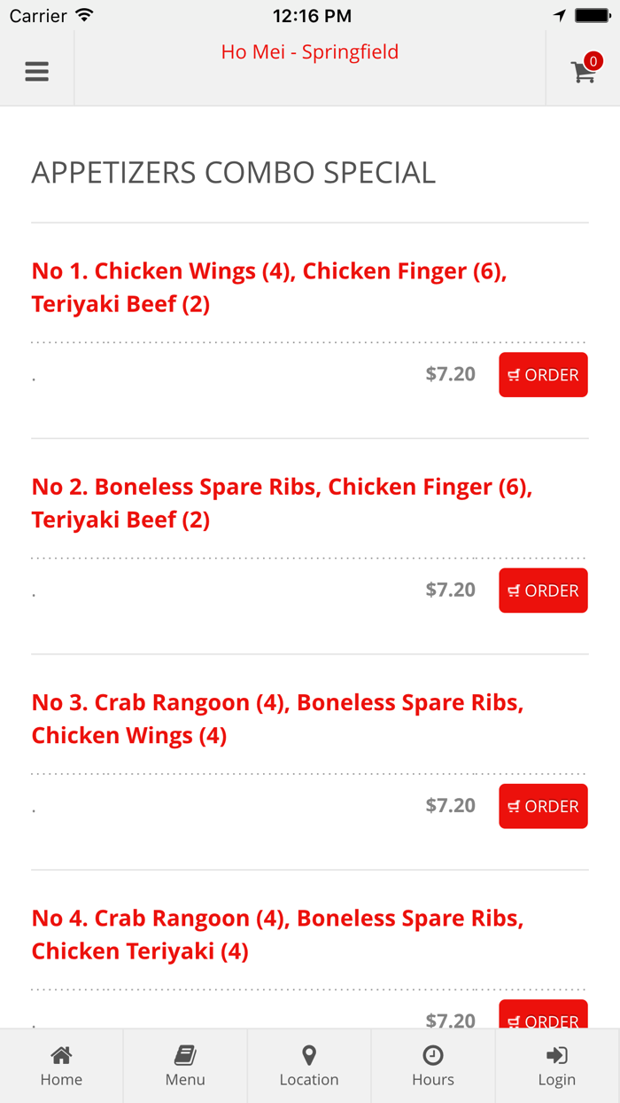 Ho Mei Springfield Online Ordering