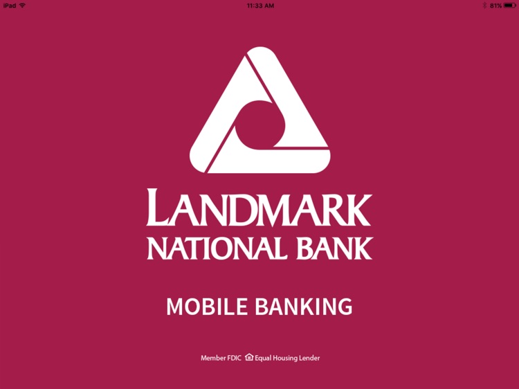 Landmark National Bank for iPad