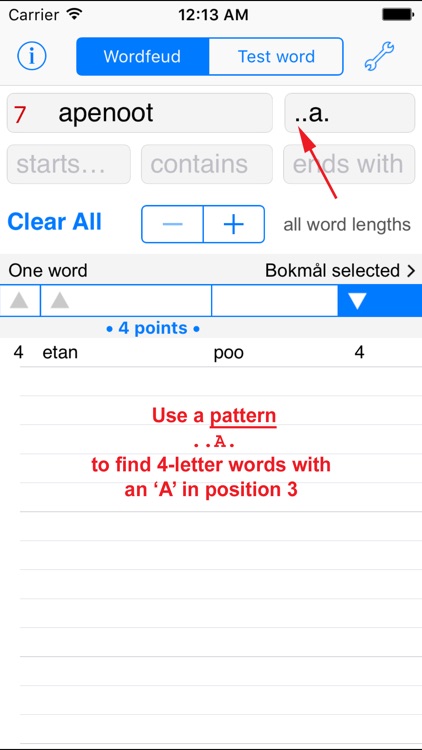 Wordfeud Norsk Words Finder Bokmål/Nynorsk/NSF