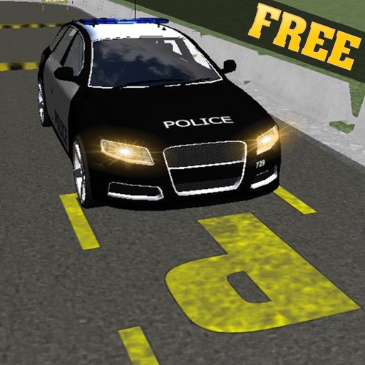 Police Car City Parking Lot Free Icon