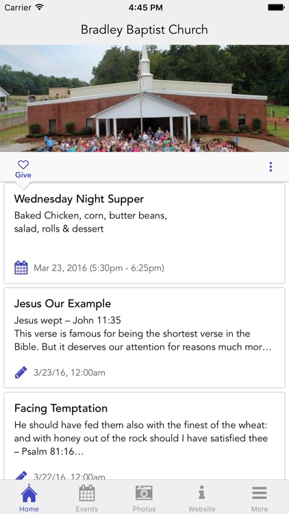 Bradley Baptist Church App