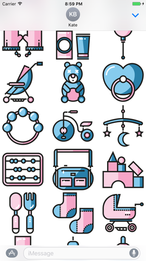 Baby Stickers - Small Child Like Emoji 4 Parents(圖3)-速報App