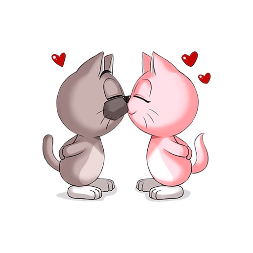 Romeo in Love - Couple Cats stickers for iMessage