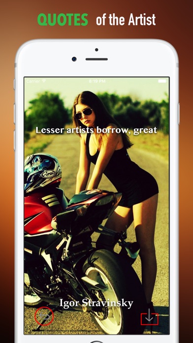 オートバイの女の子の壁紙HD：引用 screenshot1
