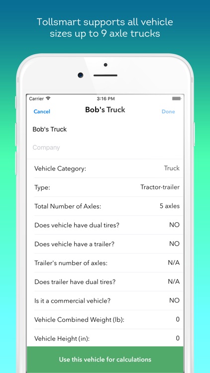 Tollsmart Toll Calculator for Cars, Trucks & RVs