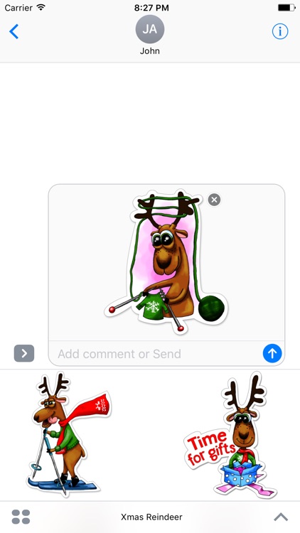 Xmas Reindeer Stickers screenshot-3