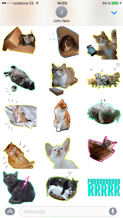 How to cancel & delete Let's Meow! - Cat Sticker Pack for Cat Lovers! from iphone & ipad 1