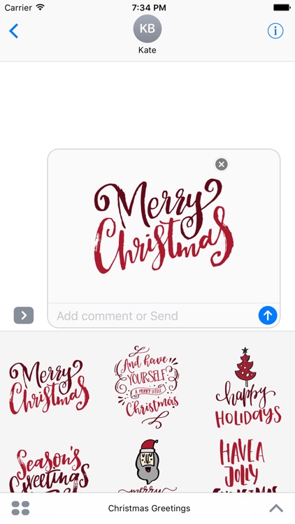 Christmas Greetings for iMessage Stickers