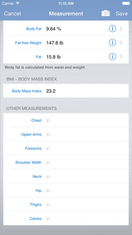 BOD Keeper Free - Body Fat Calculator & Tracker screenshot-3