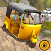 Off road tuk tuk auto rickshaw driving 3D simulator free 2016 - Take tourists to their destinations through hilly tracks
