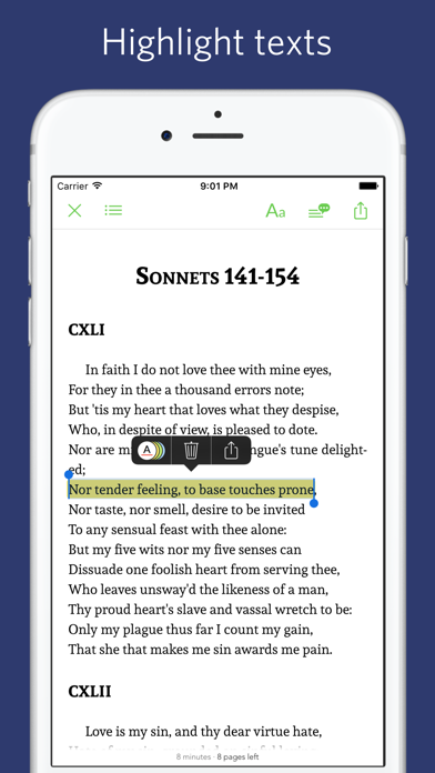 How to cancel & delete Shakespeare's sonnets - sync transcript from iphone & ipad 3