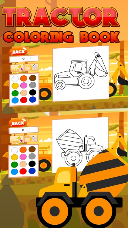 Tractor Coloring Kids Game