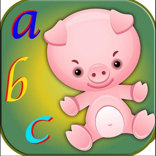 Animal English ABC Education Writing Dotted Kids Icon