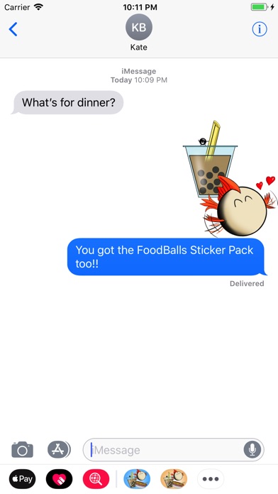 FoodBalls Sticker Sampler screenshot 2