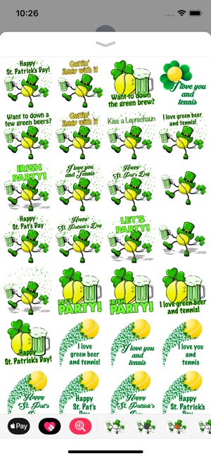 Tennis St. Pat's Stickers