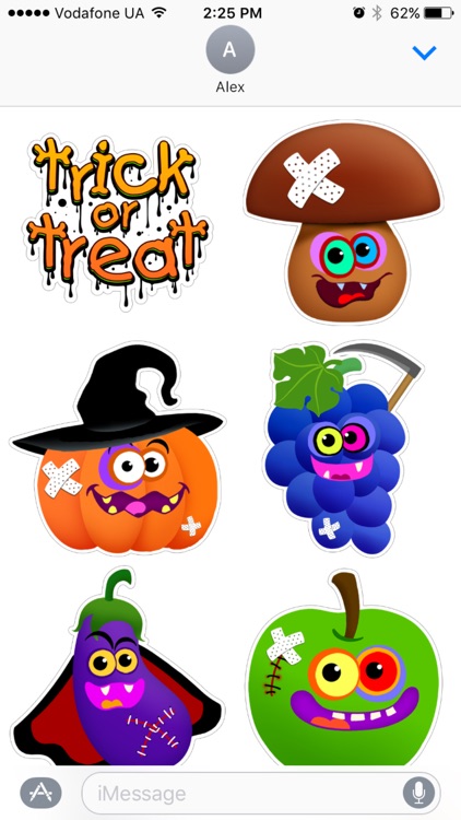 Funny Foods Halloween sticker pack free