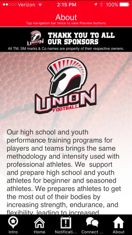 Union Titan Football app screenshot-3