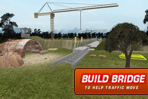 Army Truck Bridge Constructor - Realistic Crane Operator and Heavy Lifting Simulator screenshot 2