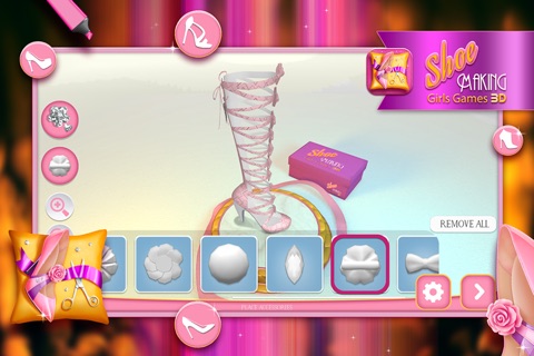 Shoe Making Girls Games: Design High Fashion Shoes screenshot 3