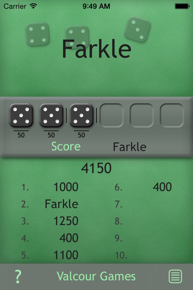 Farkle - slide to Roll screenshot 2