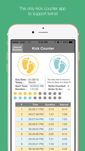 Baby Kick Counter & Monitor - Fetal movement and pregnancy t(圖2)-速報App