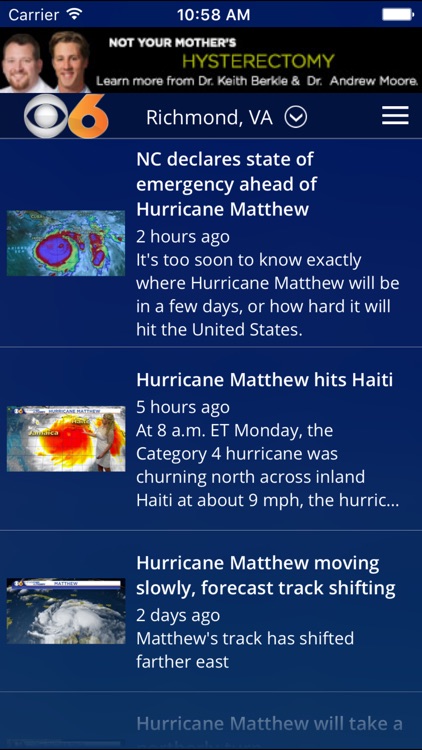 CBS 6 Storm Team - Richmond and Central Virginia