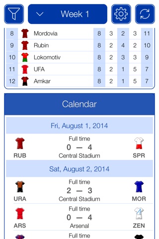 Russian Football 2013-2014 - Mobile Match Centre screenshot 2