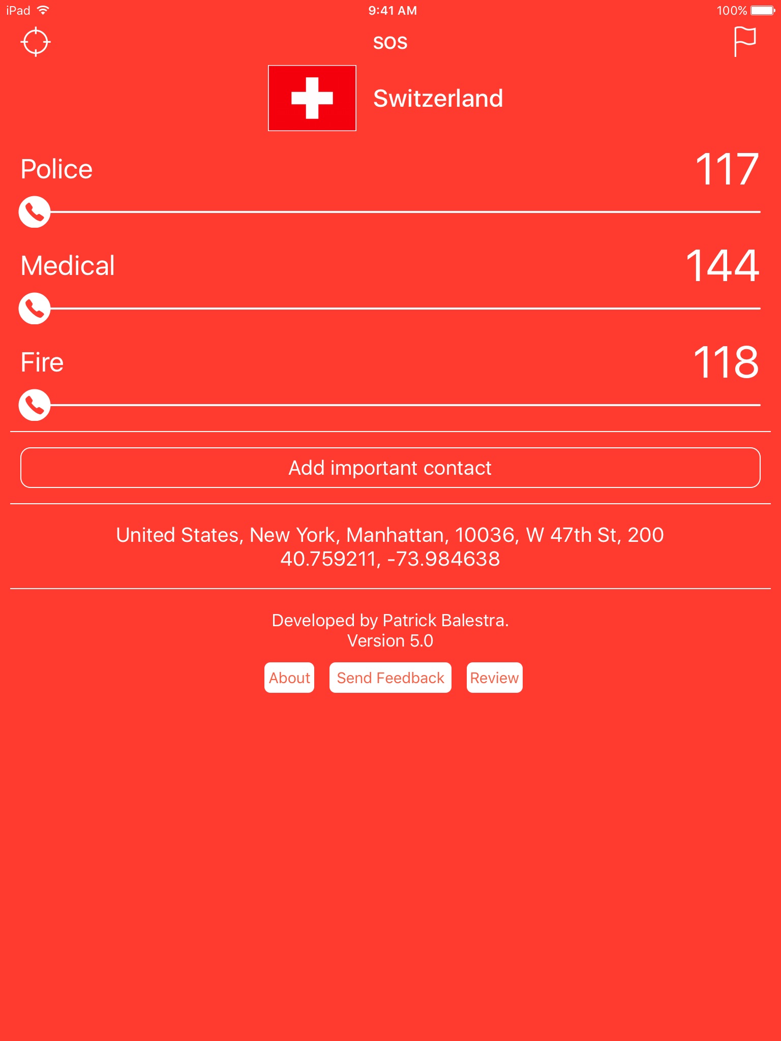 Emergency Phone Numbers - World screenshot 3