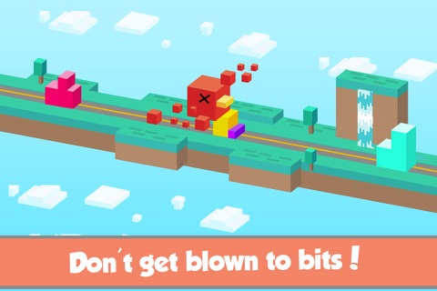 Blocky Tiny duck- Endless bouncy escape and sprint from The crossy City screenshot 3