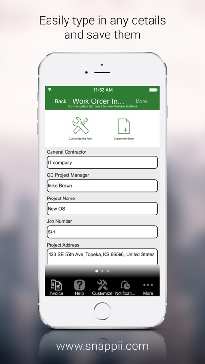 Work Order Invoice